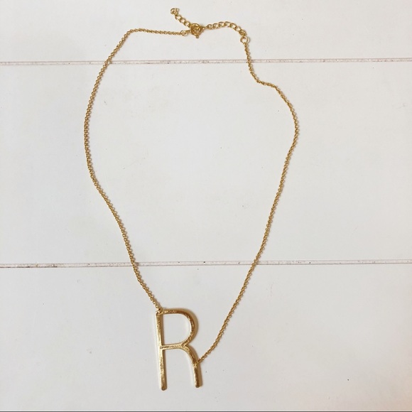 Anthropologie Jewelry - Anthropologie Block Letter R Necklace